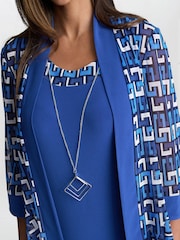 Gina Bacconi Blue Sofia Print Dress And Jacket Set - Image 4 of 6