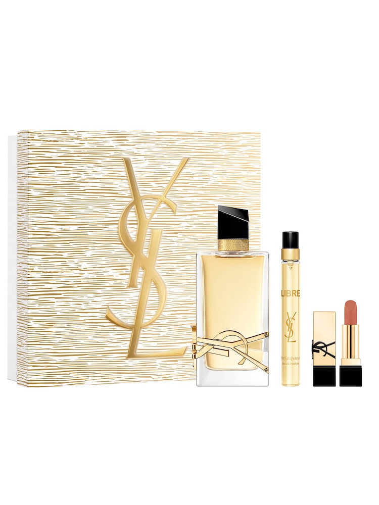 Yves Saint Laurent Libre Eau de Parfum 90ml and 10ml with Mini Rouge Pur Couture Nude Muse (Worth Over £181) - Image 1 of 5 Yves Saint Laurent Libre Eau de Parfum 90ml and 10ml with Mini Rouge Pur Couture Nude Muse (Worth Over £181) - Image 1 of 5