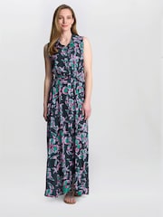 Gina Bacconi Reagan Long Shirt Black Dress - Image 1 of 5