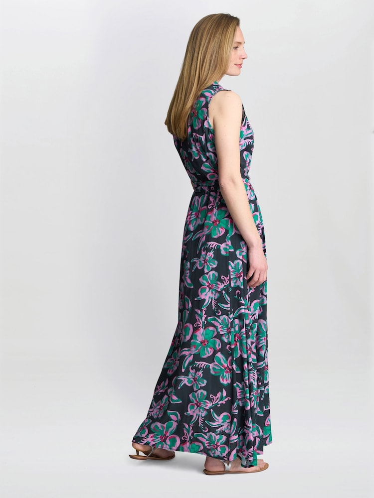 Gina Bacconi Reagan Long Shirt Black Dress - Image 2 of 5