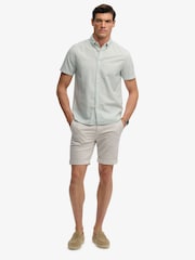 Superdry Green Classic Seersucker Short Sleeve Shirt - Image 4 of 7