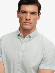 Superdry Green Classic Seersucker Short Sleeve Shirt - Image 5 of 7