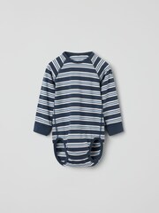 Polarn O. Pyret Blue Striped Babygrow Bodies - Image 1 of 4
