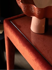 Rockett St George Luxe Needlecord Velvet Burnt Sienna Orange Starlet Console Table - Image 6 of 9