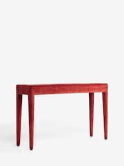 Rockett St George Luxe Needlecord Velvet Burnt Sienna Orange Starlet Console Table - Image 8 of 9