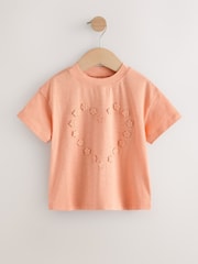 برتقالي خوخي - تيشِرت كُم قصير بابليك زهور (3 أشهر - 7 سنوات) - صورة 1 من 4