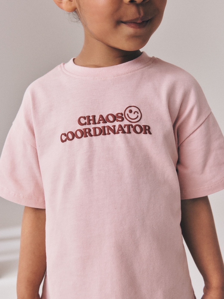 Pink - អាវយឺតស្លោកស្នាមញញឹម (3ខែ-7ឆ្នាំ) - រូបភាព 4 នៃ 4