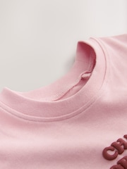 Pink Smile Slogan T-Shirt (3mths-7yrs) - Image 8 of 8