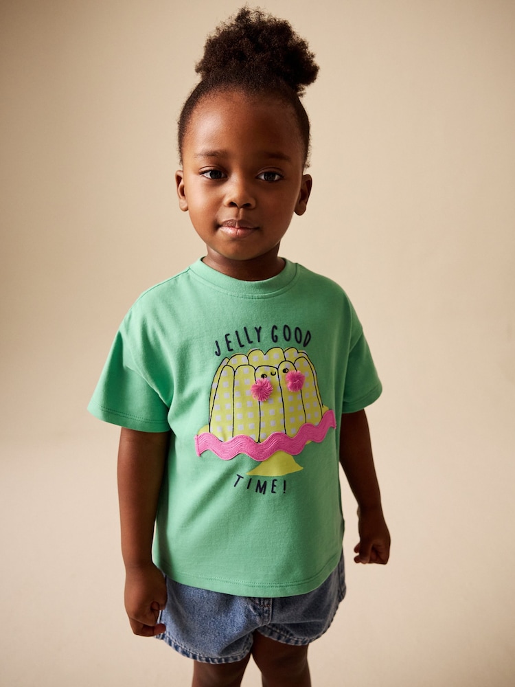 Green Jelly Character Short Sleeve T-Shirt (3mths-7yrs) - Image 1 of 8