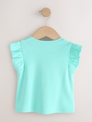 Turquoise Blue Ribbed Frill Vest (3mths-7yrs) - Image 2 of 4
