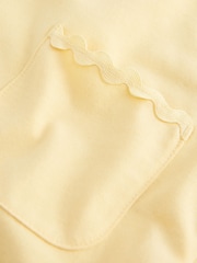 Galben - Tricou cu mânecă scurtă cu tiv Ric Rac (3luni-7ani) - Imaginea 3 din 4