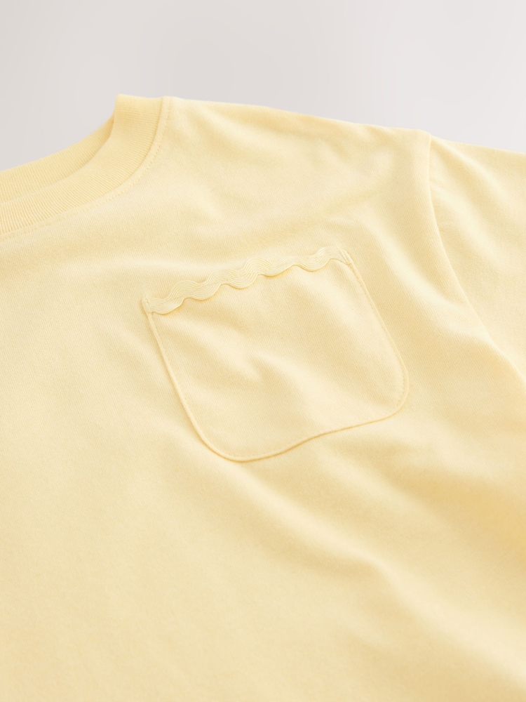 Jaune - T-shirt avec bordure en ric-rac (3mois-7ans) - Image 6 de 6