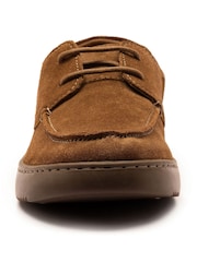 Off The Hook Brown Eddie Suede Leather Lace-Up Casual Boat Shoes - Image 4 of 6