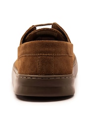 Off The Hook Brown Eddie Suede Leather Lace-Up Casual Boat Shoes - Image 5 of 6