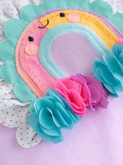 Arcoíris morado lila - Conjunto de leggings y top de manga corta (3 meses-7 años) - Imagen 10 de 12