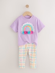 Arcoíris morado lila - Conjunto de leggings y top de manga corta (3 meses-7 años) - Imagen 6 de 12