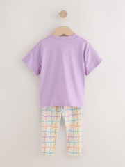 Arcoíris morado lila - Conjunto de leggings y top de manga corta (3 meses-7 años) - Imagen 7 de 12