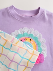 Arcoíris morado lila - Conjunto de leggings y top de manga corta (3 meses-7 años) - Imagen 8 de 12
