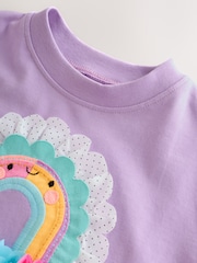 Arcoíris morado lila - Conjunto de leggings y top de manga corta (3 meses-7 años) - Imagen 9 de 12