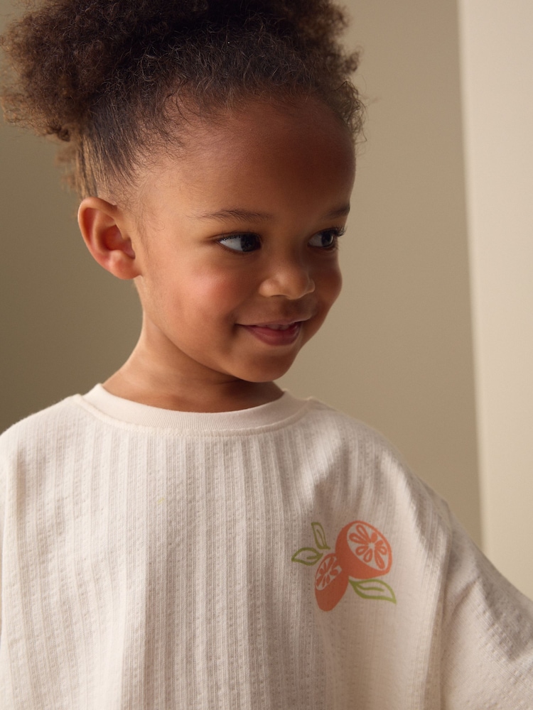 White Rainbow Short Sleeve Top and Flare Set (3mths-7yrs) - Image 2 of 3 White Rainbow Short Sleeve Top and Flare Set (3mths-7yrs) - Image 2 of 3