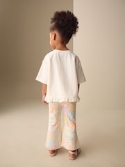 White Rainbow Short Sleeve Top and Flare Set (3mths-7yrs) - Image 3 of 3