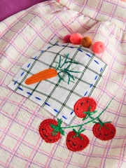 Purple Fruit Embroidery Peplum Top and Cycle Shorts Set (3mths-7yrs) - Image 11 of 11