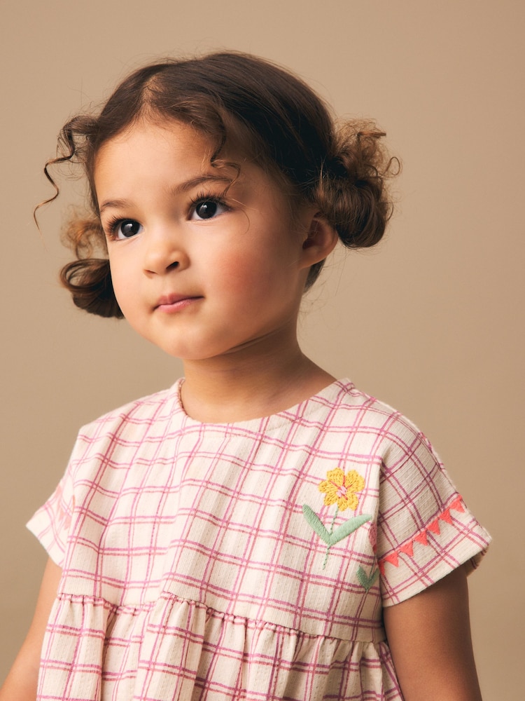 Purple Fruit Embroidery Peplum Top and Cycle Shorts Set (3mths-7yrs) - Image 6 of 6