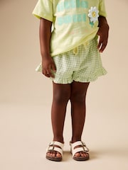 Lime Green Flower - طقم من رداء عُلوي بكُم قصير وشورت (3 أشهر - 7 سنوات) - Image 2 of 10