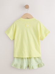Lime Green Flower - طقم من رداء عُلوي بكُم قصير وشورت (3 أشهر - 7 سنوات) - Image 8 of 10