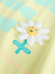 Lime Green Flower - طقم من رداء عُلوي بكُم قصير وشورت (3 أشهر - 7 سنوات) - Image 9 of 10