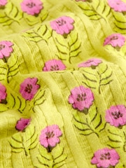 绿色/粉色花朵 - 荷叶边背心和短裤套装（3个月-7岁） - 10的图像9｝