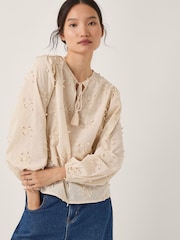 Monsoon Pascale Floral Print Appliqué Blouse - Imagen 1 de 4
