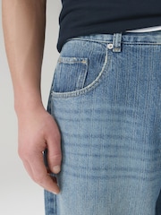 Hell Blau Schraffurmuster - Jeans - Bild 4 von 8