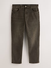 Dark Brown Crosshatch - 單人 - 經典款合身版型彈性牛仔褲 - 圖片 1，共 3