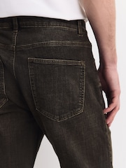 Crosshatch maro închis - O persoană - Croială slim fit Classic Blugi elastici - Imaginea 5 din 9