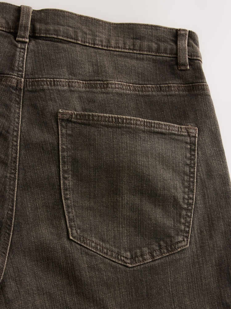 Crosshatch maro închis - O persoană - Croială slim fit Classic Blugi elastici - Imaginea 9 din 9