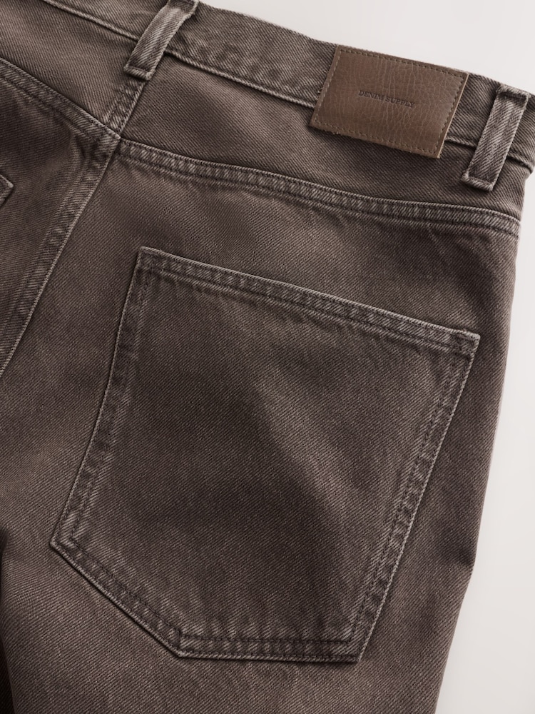 Rust Brown Relaxed Tapered Fit Jeans - Image 11 of 11