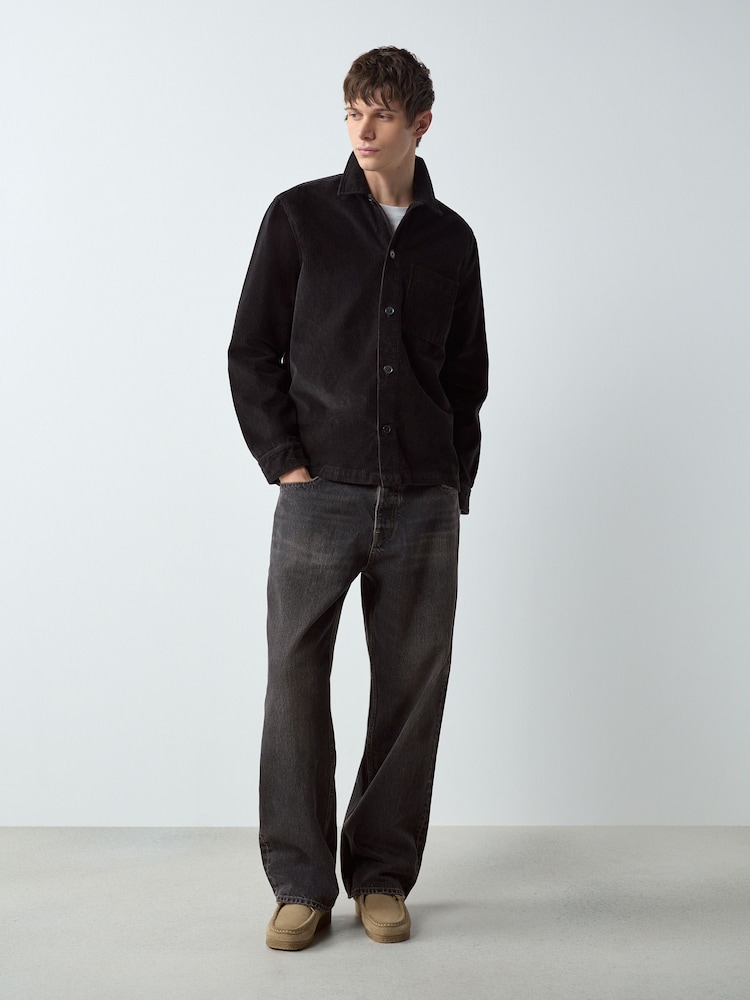 Black Denim Baggy Fit Authentic Washed Jeans - Image 2 of 6 Black Denim Baggy Fit Authentic Washed Jeans - Image 2 of 6