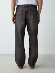 Black Denim Baggy Fit Authentic Washed Jeans - Image 3 of 6