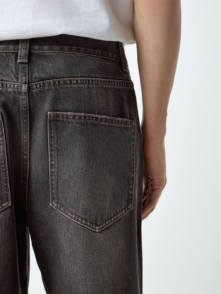 Black Denim Baggy Fit Authentic Washed Jeans - Image 6 of 6 Black Denim Baggy Fit Authentic Washed Jeans - Image 6 of 6