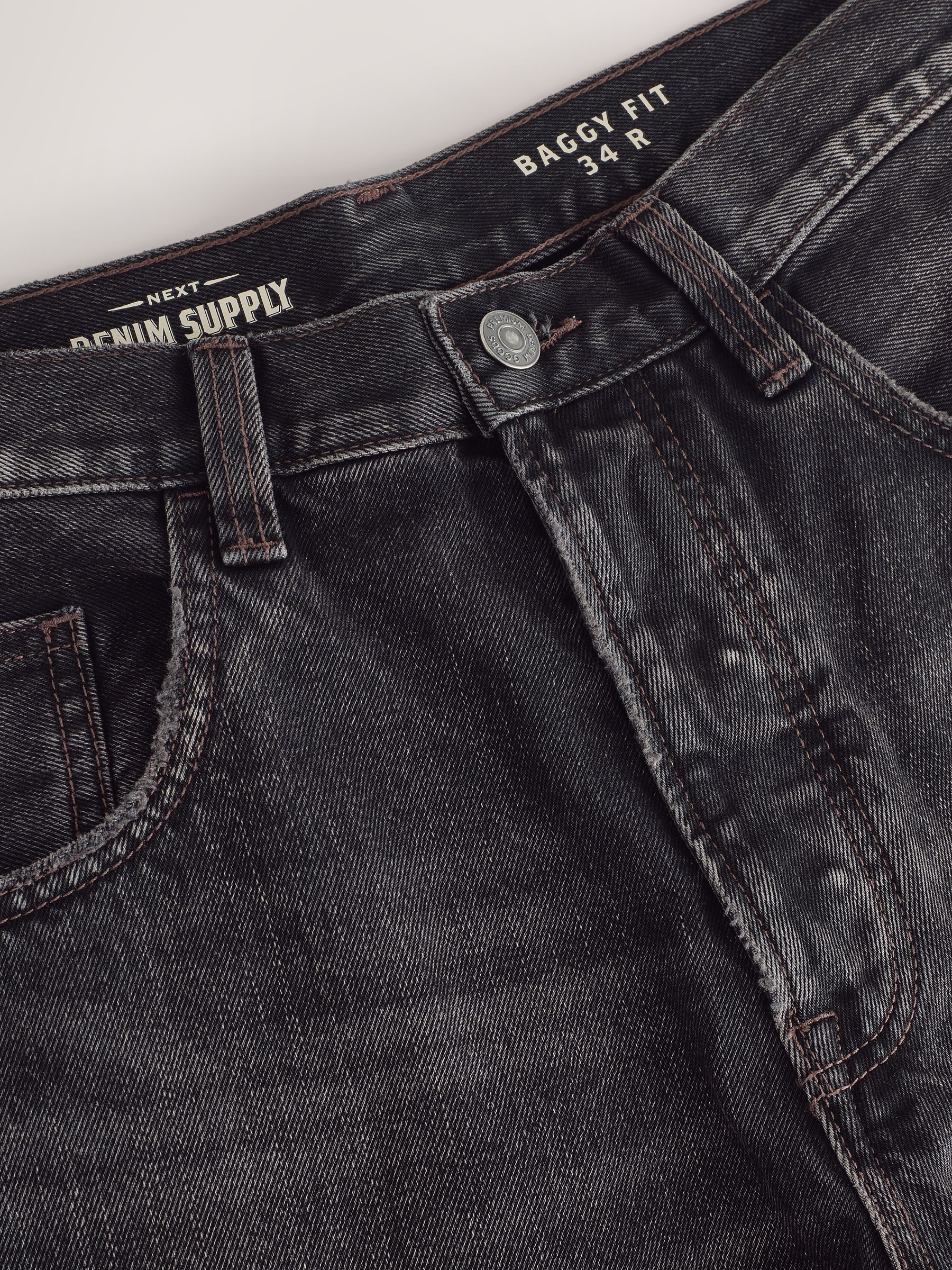 Buy Black Denim Baggy Fit Jeans from Next USA