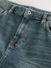 Blue/Green Tint Regular Tapered Fit Motionflex Jeans With Linen - Image 8 of 10