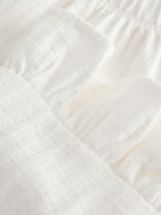 أبيض بيج فاتح - بنطلون بقصة رجل واسعة مع كشكشة (3 شهور - 7 سنوات) - Image 7 of 8