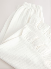 أبيض بيج فاتح - بنطلون بقصة رجل واسعة مع كشكشة (3 شهور - 7 سنوات) - Image 8 of 8