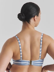 Simply Be Blue Magisculpt Twist Front Bandeau Underwired Bikini Top With Detachable Straps - Image 2 of 4