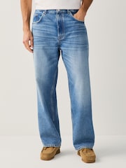 Light Blue Denim Baggy Fit Authentic Washed Jeans - Image 1 of 12