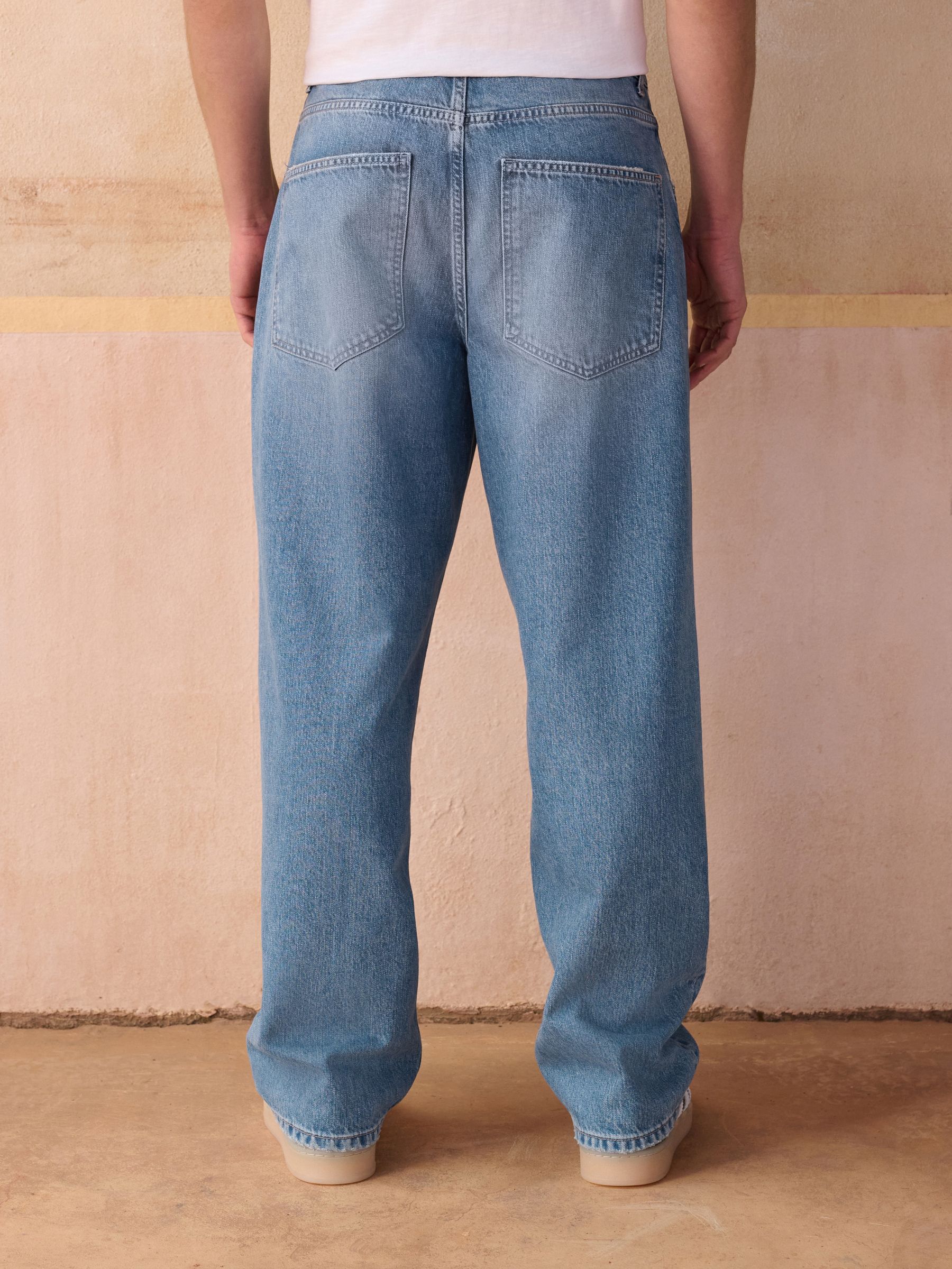 Buy Bright Blue Baggy Fit Jeans from Next Romania