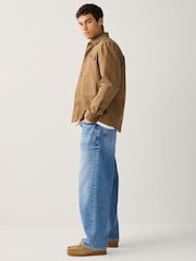 Light Blue Denim Baggy Fit Authentic Washed Jeans - Image 4 of 12