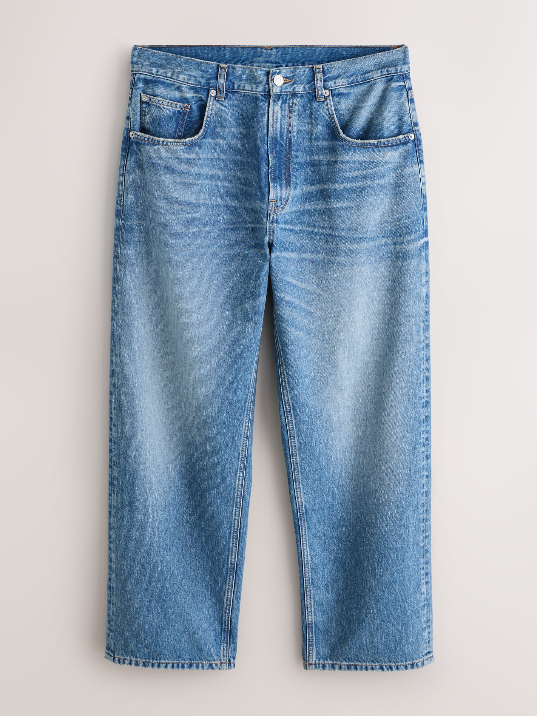 Buy Bright Blue Baggy Fit Jeans from Next Romania
