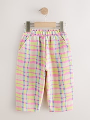 Roz/galben în carouri - Pantaloni drepți (3luni-7ani) - Imaginea 5 din 8